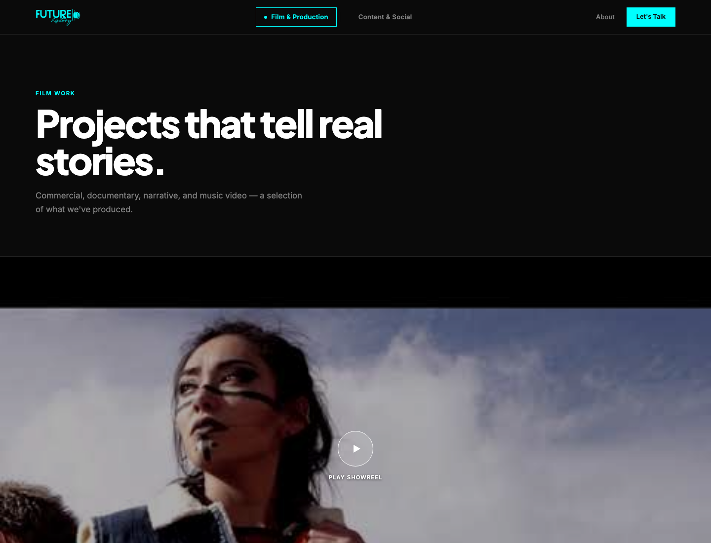 The live FutureHistory.tv Film and Production work gallery